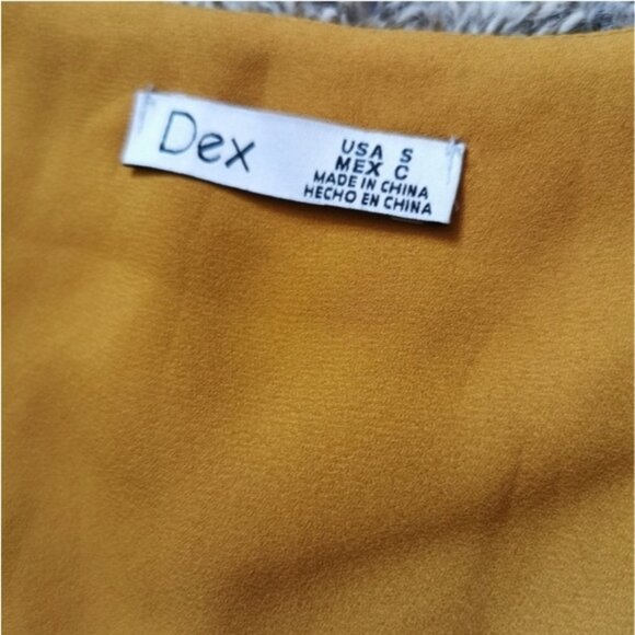 DEX CROP Top Mustard Top Shirt Small - Picture 6 of 8
